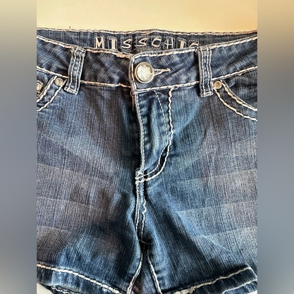 Miss Chic Size L Embellished Denim color blue Shorts - Picture 4 of 9
